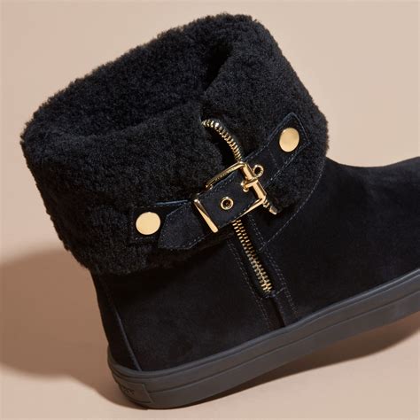 burberry shearling boots sale